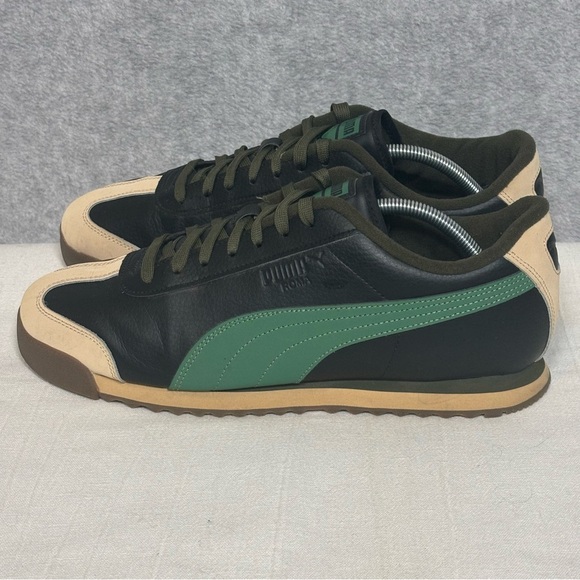 Puma Roma 70s Sneakers-Black/Psych Green-Men Size 12 - Picture 4 of 10